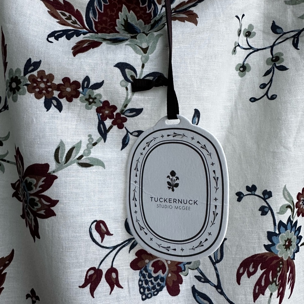 Tuckernuck x Studio McGee Terracotta Chintz Cotton Linen Cassie Dress XS New - Picture 5 of 6